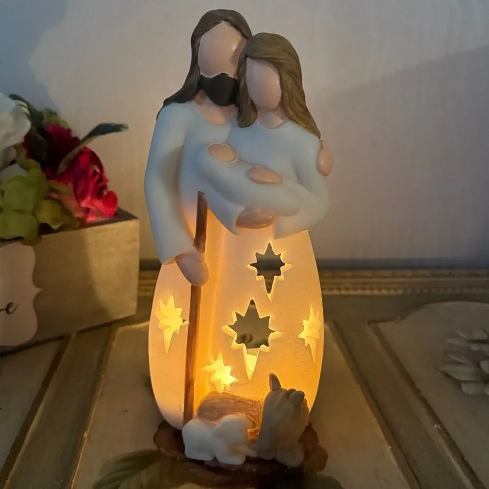 OakiWay Nativity Scene Candle Holder Figurine